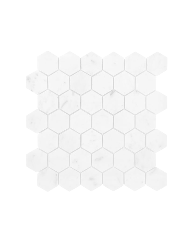 Carrara White Hexagon 48