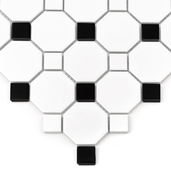 Płytka Mini Octagon B&W mix 55 matt